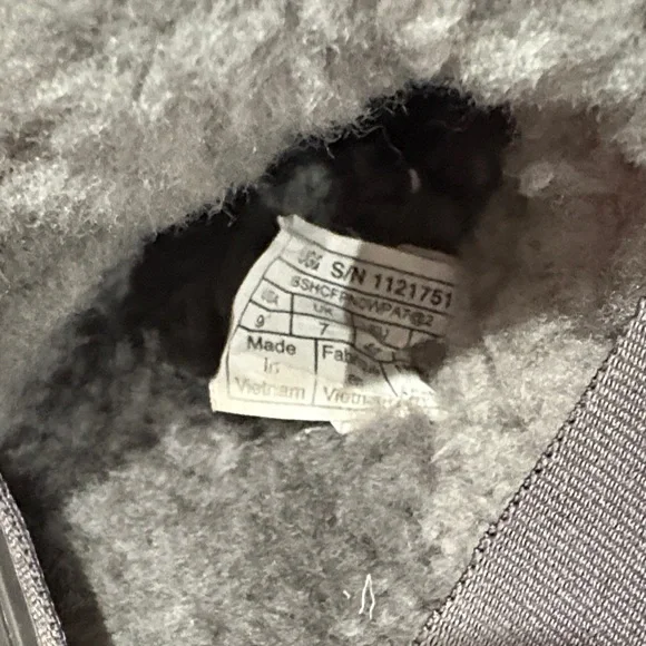 UGG Gray Fluffy Slippers - Picture 4 of 4